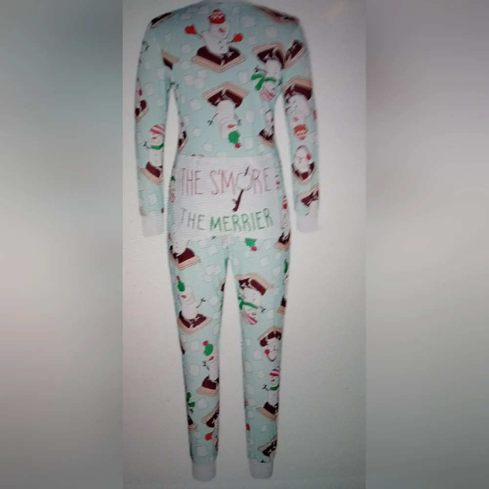 NWT WOMENS ONE PIECE ONSIE ROMPER JUMPSUIT PAJAMA CHRISTMAS CLUBWEAR PAR… - Picture 3 of 13